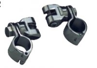KURYAKYN CRUISE PEG MOUNTS : OEM 7572 Gloss Black Peg Mounts with 1-1/4â Magnum Quick Clamps & Clevis (pr )