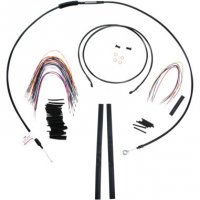 Cable/Line Kit Black Vinyl for 15\" Apes FLH 08-13 w/ ABS