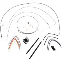 Cable/Brake Line Kit Braided S/S for 14\" Apes FXST 00-06