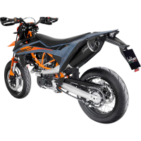 LV ONE EVO Black stainless steel Exhaust for KTM 690 Enduro R 19-24