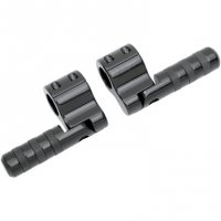 Clamp-On Wide-Band Footpegs Black 1 1/4"