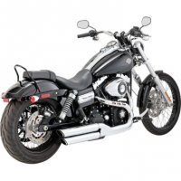 Slip-Ons 3\" Slash Chrome Dyna 08-16