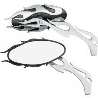 OVAL FLAME STYLE MIRRORS - DRAG SPECIALTIES
