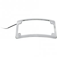 License Plate Frame Chrome Curved LED