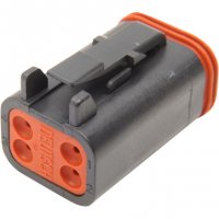 Deutsch DT Sealed Connector Black 4 PIN Plug