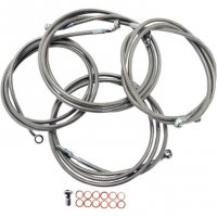 Handlebar Cable/Brake Line Kit Braided/S 15\"-17\" Apes FL 14-16 ABS