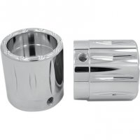 Axle Nut Covers Front Chrome Rival FLH, FXD 00-07