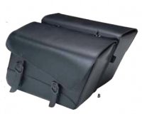 WILLIE & MAX BLACK JACK SERIES: Black Jack Large Slant Saddlebag "B" 16â x 11â x 6.5â