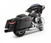 Slip-Ons 4 \" Mufflers Black / Black Tips FL 95-16