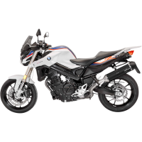 LV ONE EVO Black stainless steel Slip-On for BMW F800GT 17-20