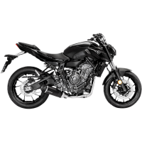 LV ONE EVO Black stainless steel Exhaust for YAMAHA MT-07 21-24, XSR700 21-23, YZF-R7 21-23
