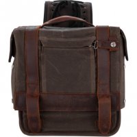 Throwover Saddlebags Dark oak waxed cotton