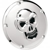 Derby Cover Chrome 3-D Skull HD 99-16