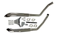 Exhaust Staggered Duals Chrome FL 85-94