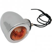 Marker Light Bullet Chrome/Amber Dual Contact (ea)