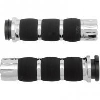 Grips Chrome Rival Air Cushioned FL 08-16, Softail 11-16