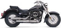 Slip On Mufflers Slash Cut V-Star 650