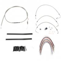 Cable/Brake Line Kit Braided S/S for 13\" Apes FLH 08-13