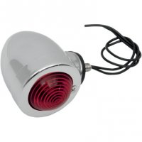 Marker Light Bullet Chrome/Red Dual Contact (ea)