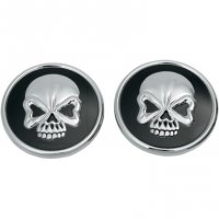 Gas Caps Natural/Black Skull HD 84-E96 (pair)