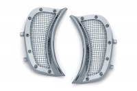 Headlight Vent Accents Mesh Chrome FLTR 15-19