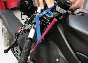 Handlebar Alignment Tool Clip-On Blue/Red - Click Image to Close