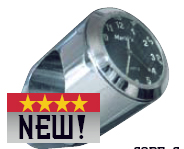 BULLET BILLET CLOCK: Marlin's Bullet Billet Clock (ea) For 1" or 7/8" Bars with Black Face